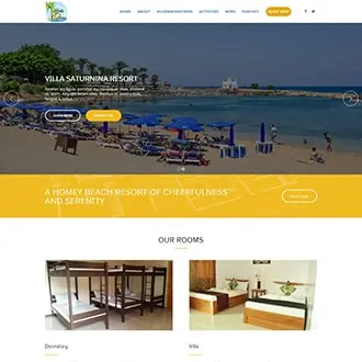 Beach resort website